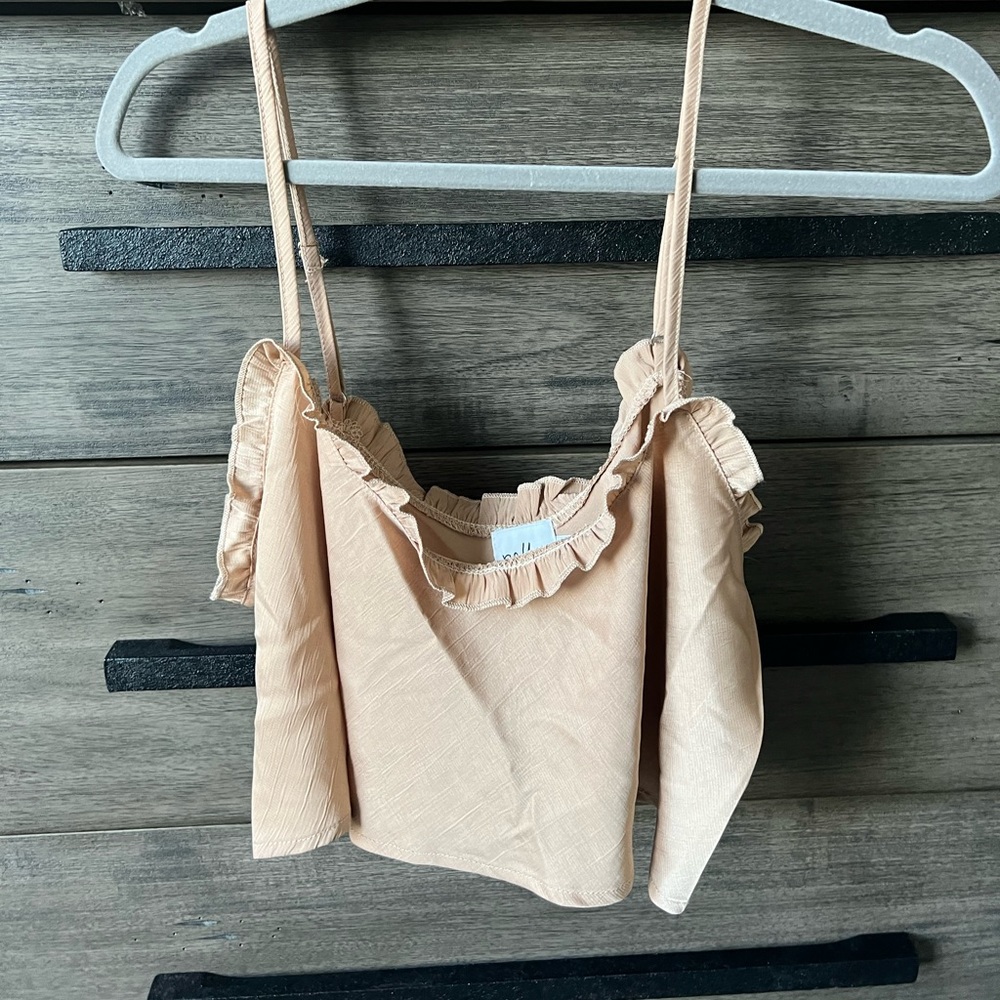 Tan princess polly cropped tank